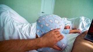 The step sister helps her step brother to experience orgasm