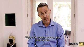 A young girl got acquainted with the father of her boyfriend in Daddy4K style