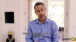 A young girl got acquainted with the father of her boyfriend in Daddy4K style