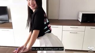 A cute girl came to a guy to do homework, but she got fucked instead