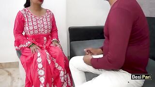 Desi Pari’s big boobs are too much for her stepbro to handle in this hot scene