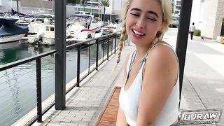 Cute blonde Chloe Surreal picked up for a cumshot in this hot video