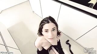 Hentai Little Caprice gets her mouth full of cum by pervert stepbrother