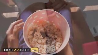 Naughty Tina Fire gets her pussy smashed by Jordi in a popcorn machine