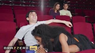 Naughty Tina Fire gets her pussy smashed by Jordi in a popcorn machine