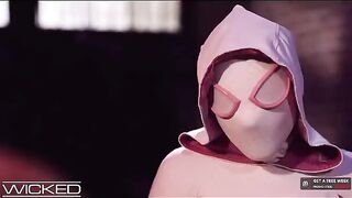 Spiderman fucks Gwen Stacy's wet and pink pussy - Wicked Pictures