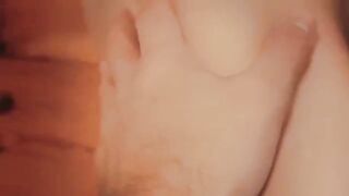My wife with big breasts fucks me and jumps on my cock. Big ass, cum on tits