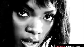 Four guys fucked the gorgeous ebony bitch Ana Foxxx in a gangbang