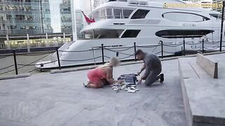 Hot British PAWG gets all excited when she sees a million dollars