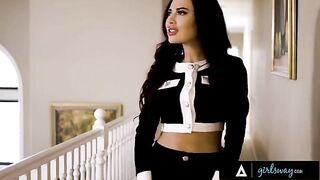 Bella Rolland cheats on her GF with busty mistress Bunny Colby