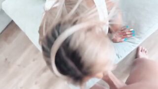 Best Blue Eyes Blowjob and Creamy Pussy action ever