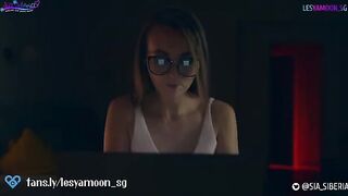 Lesbian Halloween sex story with a scary twist, featuring Lesya Moon and Sia Siberia