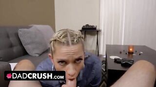 Blonde step-daughter Khloe Kapri gets fucked by her step daddy in POV
