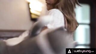 A hot blonde has a steamy pillow fight with her busty roommate and friend