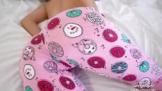 The step mom was woken up by a cock in her pussy, it was a dream come true