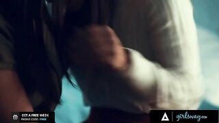 The nun's passionate scissoring, a steamy Girlsway exclusive