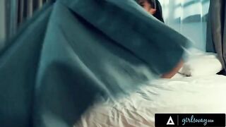 The nun's passionate scissoring, a steamy Girlsway exclusive