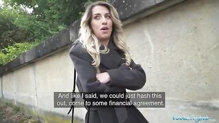 Hot French teacher seduces agent for cash in a steamy encounter