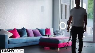 An influencer shot her ass for money in an intense TUSHY scene
