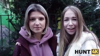 First time with two guys for a Hungarian beauty in this steamy hunt4k scene