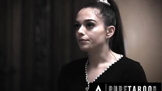 Cheerleader Sophia Burns gets her ass spanked for cheating in a taboo class