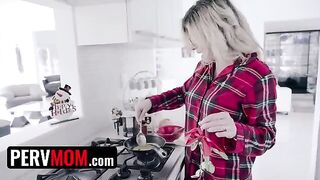Busty stepmom Cory Chase gives her stepson a Christmas surprise