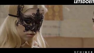 Luxury blonde Misha Cross fucked by two cocks intensely