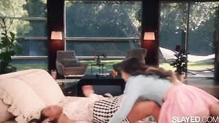Bestie Jennie learns to relax through intimate lesbian fun with Naughty Lulu