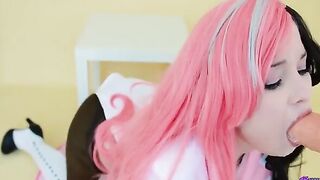 Neopolitan RWBY gets her pussy railed after sucking cock