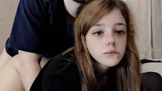 A cute girl is fucking slowly with her roommate in a hot scene