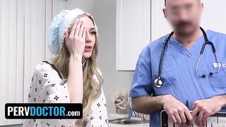 The religious teen Emma Starletto gets creampied after a sloppy blowjob