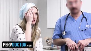 The religious teen Emma Starletto gets creampied after a sloppy blowjob