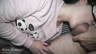 A sexy blowjob with double cum shot for two guys in an amateur video