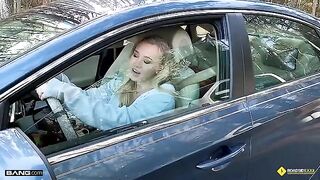 The mechanic managed to get lucky with a busty blonde babe, Bailey Brooke