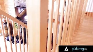 Emily caught her bestie masturbating and engaged in intimate acts