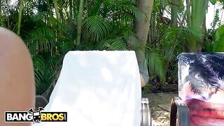 Latin MILF Julianna Vega gets her ass spanked by stalker