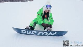 A snowboarder tried exposed sex on the slopes at a ski resort