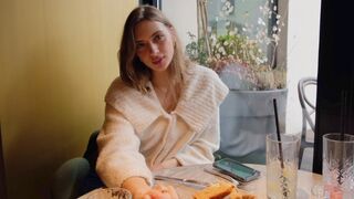 Romantic dinner turned into a passionate and intense encounter