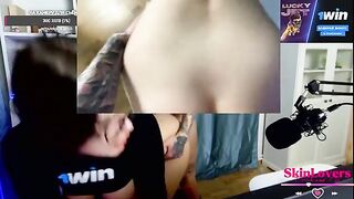 A cute streamer girl got naked for a donor during a stream