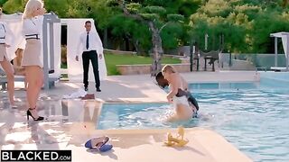 Two hungry girls Kaisa and Eveline getting fucked by hotel employee