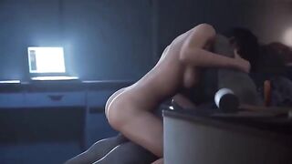 Asian girl Ada Wong gets trapped and fucked hard in 3D animation