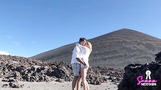 We climbed a volcano and he erupted in my mouth - Real Couple