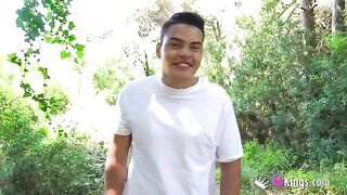 Korin with big ass proposes herself for outdoor activities with us