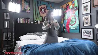 Beautiful brunette Dharma Jones’ skill in sucking is renowned