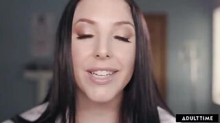 Hot doctor Angela White, with her iconic 32GG curves, gives a sensual exam in Spanish