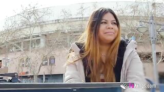 Amateur fat Latina Yiyi Candy shows her body on the street