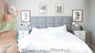 A sexy blonde is getting fucked on St. Patrick's Day in stunning HD