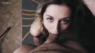 Skinny fitness girl gets her pussy filled with cum and soaped up