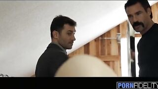 Babe Lily Love fucked by two cocks intensely