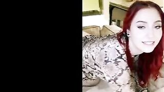 Redhead hottie Arietta gets a big black cock in her tight cunt
